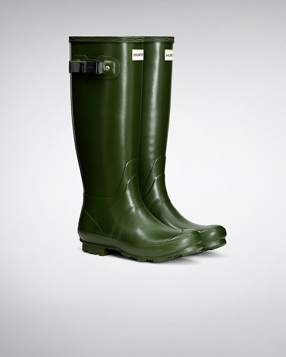 Hunter Norris Field Tall Rain Boots - Shop Womens Green - JYDLNK198